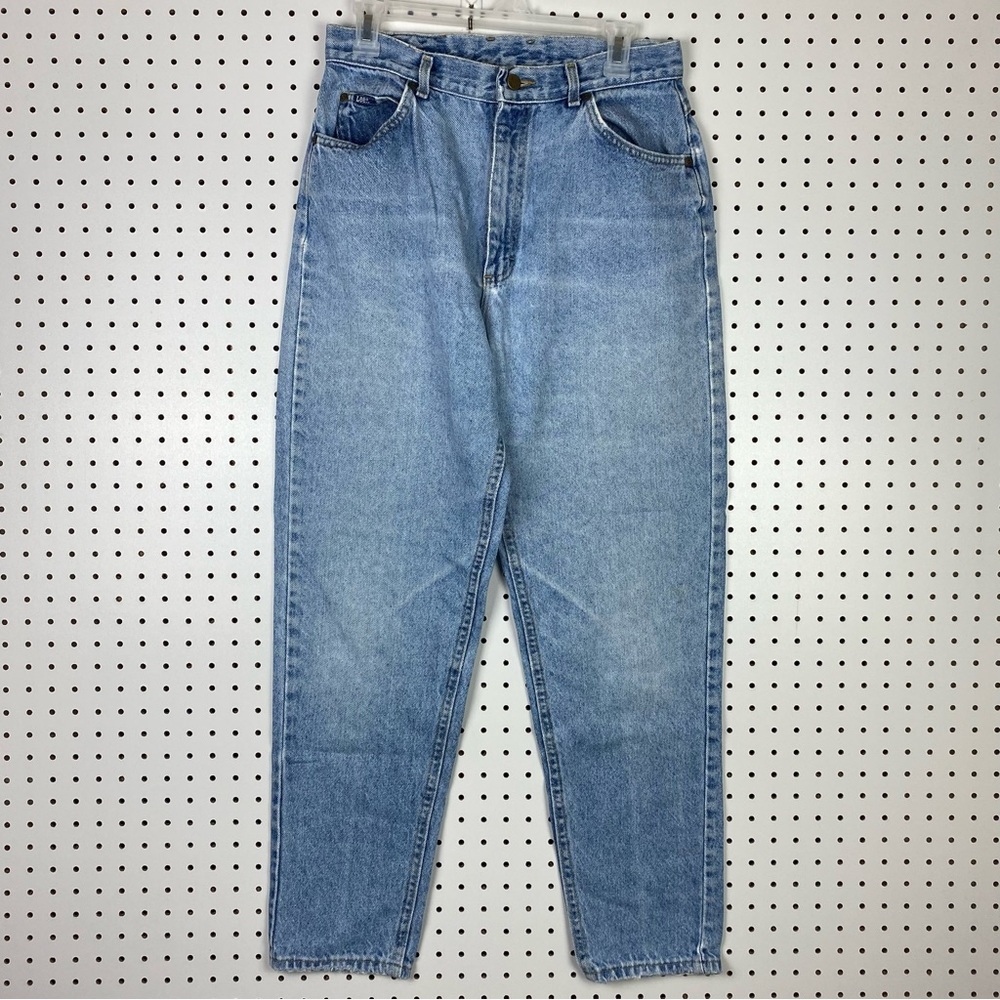 Vintage Lee High Rise Light Wash Blue Jeans Mom Tapered 90s Worn Size 28… - Picture 4 of 8